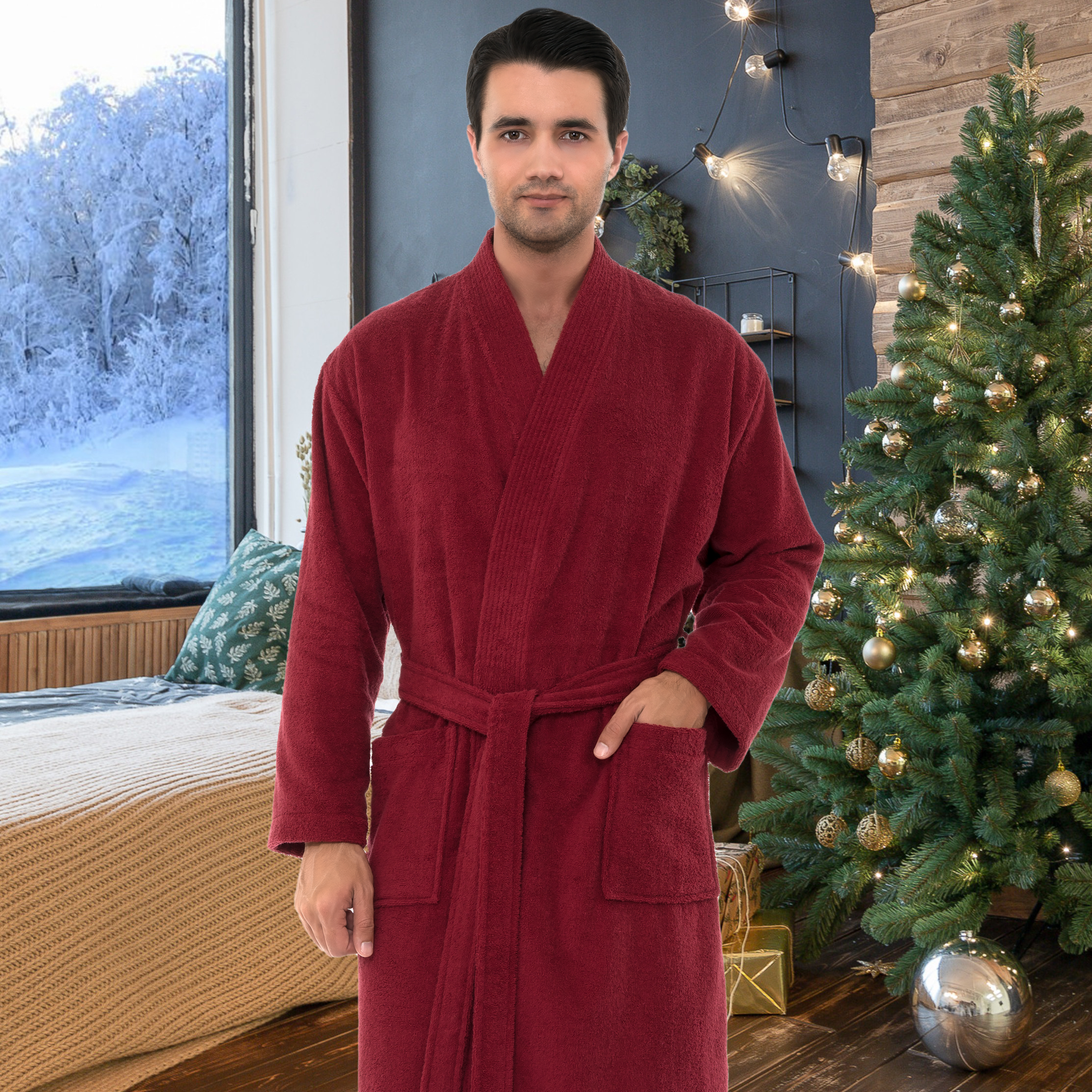 Bathrobe Men U2SKIIN Mens Terry Cloth Robe, 100% Cotton Soft Spa