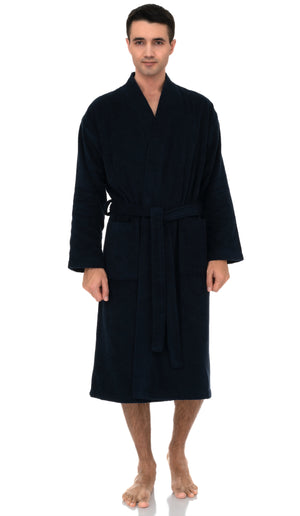 TowelSelections Mens Robe, 100% Cotton Terry Cloth Bathrobe, Soft Kimono Bath Robe for Men XS-4X