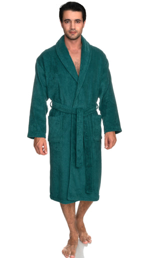 TowelSelections Mens Robe, 100% Cotton Luxury Terry Shawl Bathrobe
