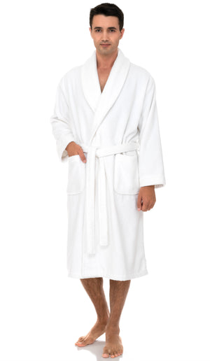 TowelSelections Mens Robe, 100% Cotton Luxury Terry Shawl Bathrobe