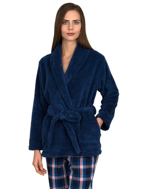 TowelSelections Women's Bed Jacket Fleece Cardigan Cuddly Robe