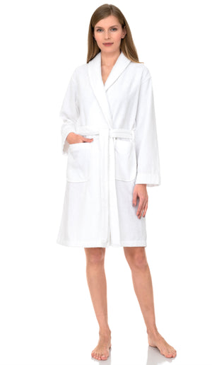 TowelSelections Women’s Robe, 100% Cotton Short Terry Shawl Bathrobe