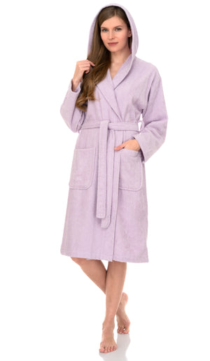 TowelSelections Womens Robe, Premium Cotton Hooded Bathrobe for Women, Soft Terry Cloth Robes for Women