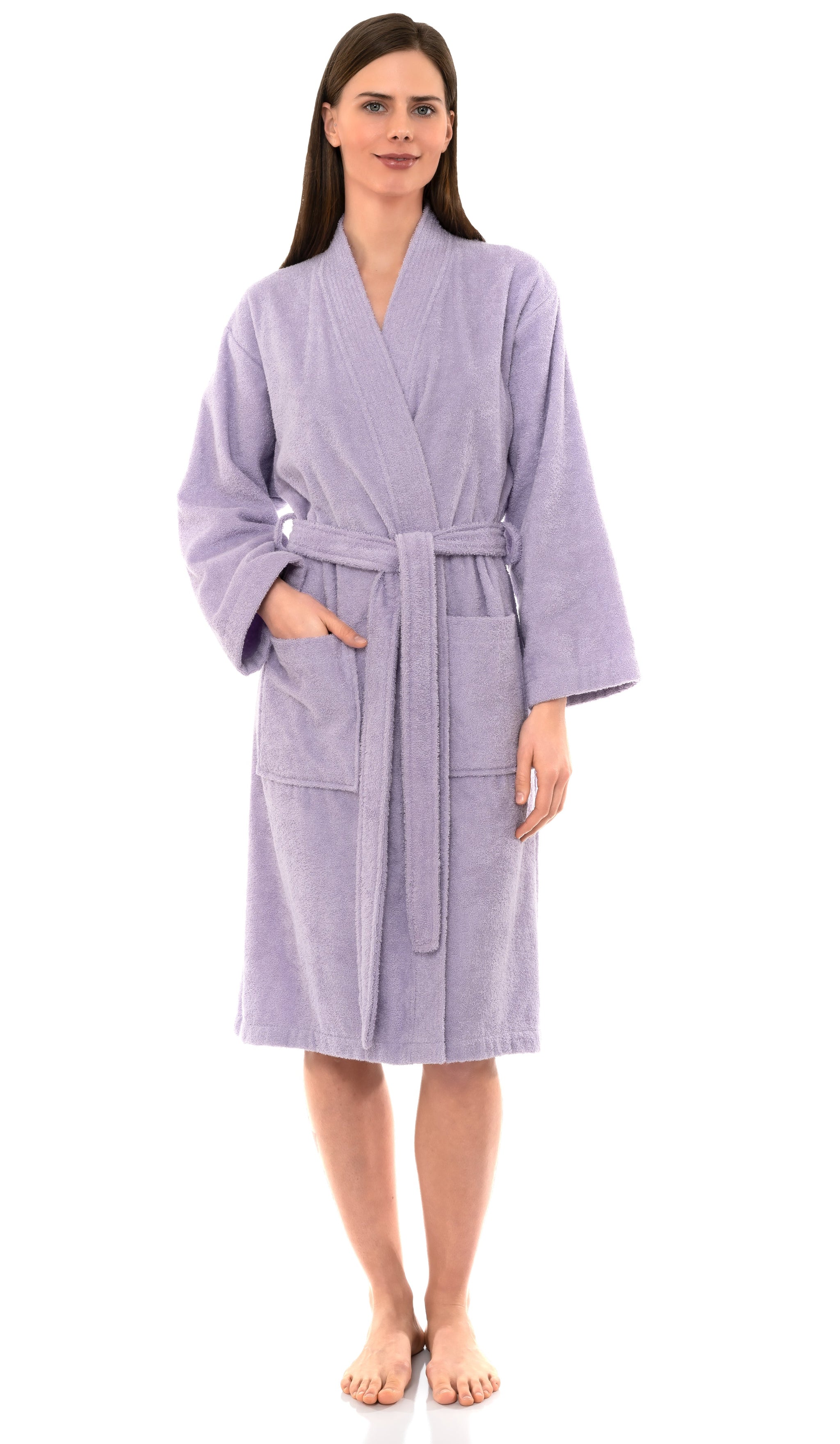 amazon ladies dressing gowns Womens' Bridal Robes Long Ruffled Sleeve Flowy Long Robe High Slit V Neck Chiffon Dresses Wedding Guest Gowns XS_2XL at Amazon Women's Clothing store