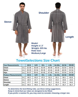 TowelSelections Mens Robe, Cotton Terry Cloth Bathrobe, Soft Bath Robe for Men