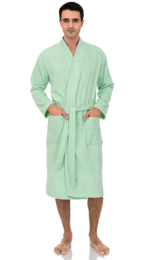 TowelSelections Mens Robe, Cotton Terry Cloth Bathrobe, Soft Bath Robe for Men