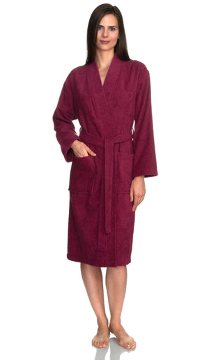 TowelSelections Women’s Kimono Robe, 100% Cotton Terry Cloth Bathrobe, Spa Bath Robes for Women