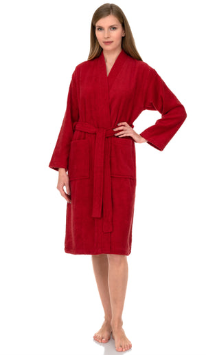 TowelSelections Women’s Kimono Robe, 100% Cotton Terry Cloth Bathrobe, Spa Bath Robes for Women