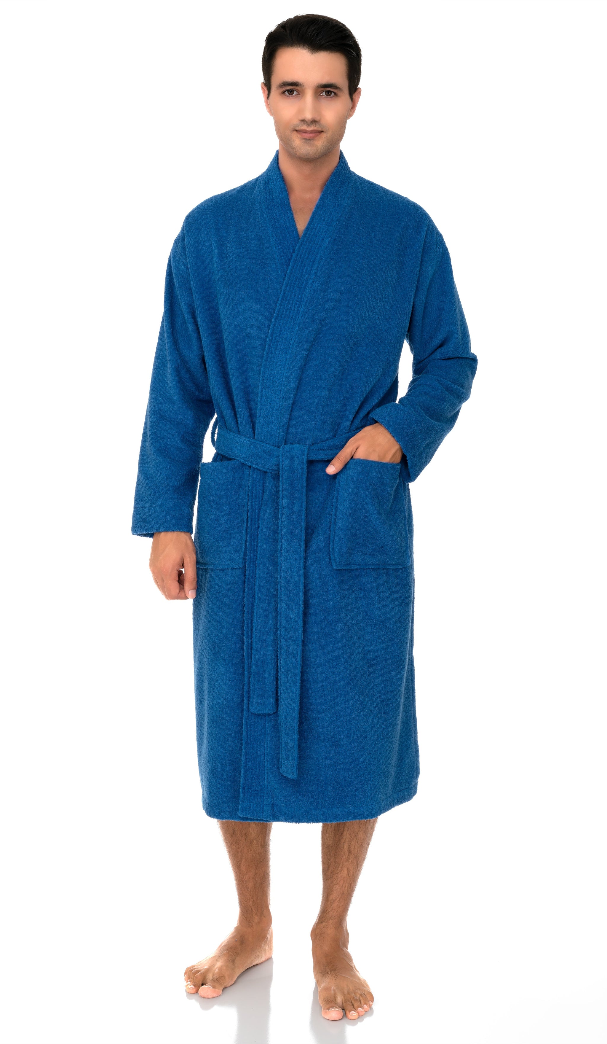 mens egyptian cotton dressing gown Unisex Luxury Egyptian Cotton Towelling Bathrobe Men Dressing Soft Gown Towel