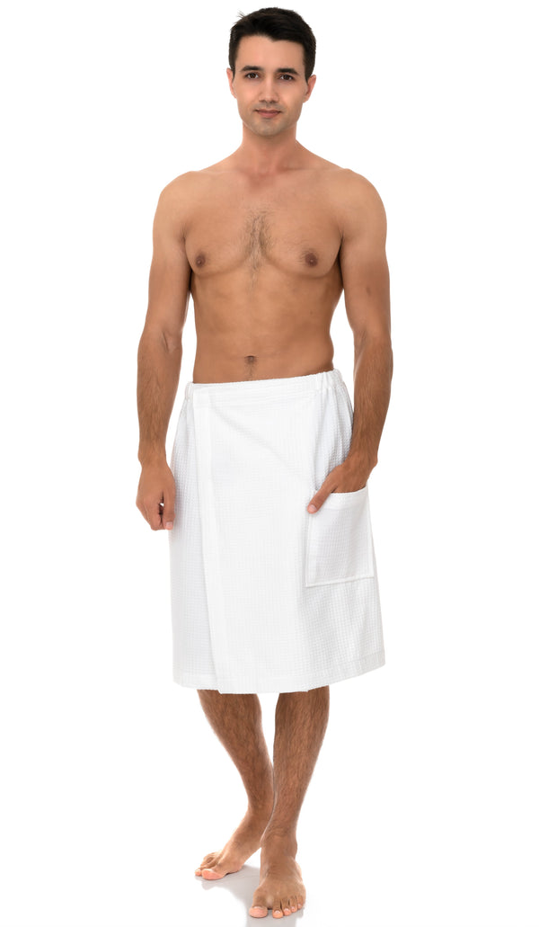 TowelSelections Accappatoio Uomo Kimono Waffle | Cotone Turco Morbido E Assorbente | Perfetto Per Spa E Bagno - 2
