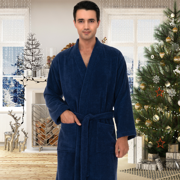 TowelSelections Men’s Robe 100% Cotton Soft Terry Kimono Luxury Bathro