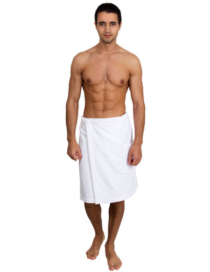 TowelSelections Men's Wrap Adjustable Cotton Terry Spa Shower Bath Gym Cover Up