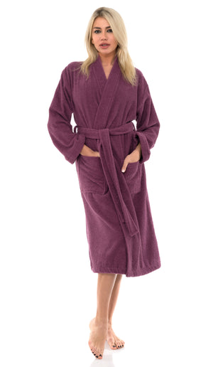 TowelSelections Womens Robe, Cotton Terry Cloth Robes for Women, Soft Kimono Bathrobe for Women XS-2X