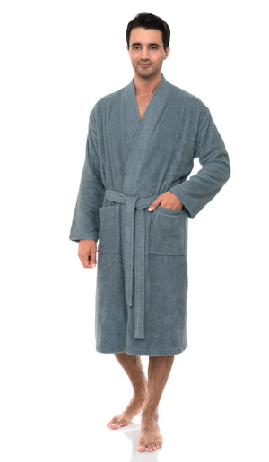 TowelSelections Mens Robe, Kimono Terry Cloth Bathrobe, Cotton Bath Robe for Men XS-3X